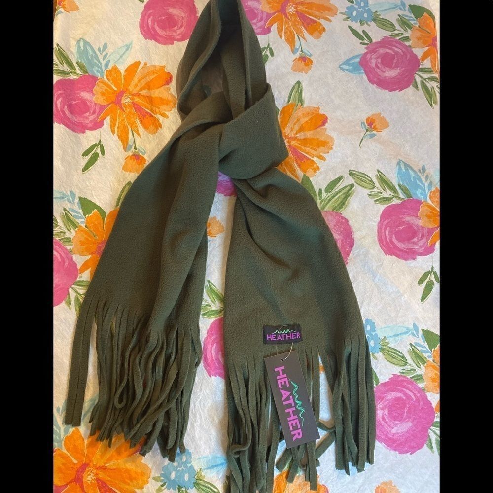 🎁Heather Micro Fleece  Olive Fashion Scarf one Size fits